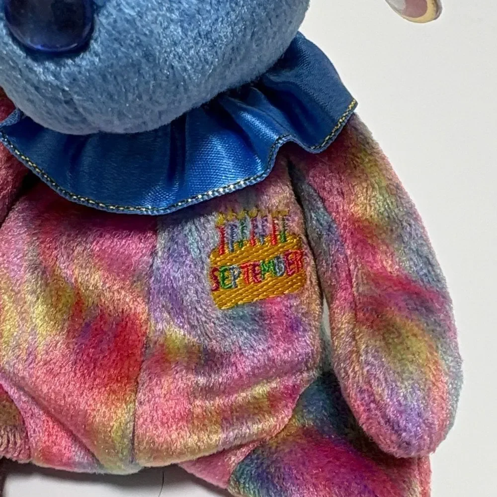 Ty Beanie Baby September Birthday (1st Birthday Series) Sapphire Nose Birthstone